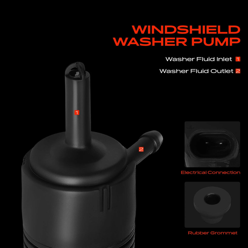Windshield Washer Pump with Rubber Grommet for Buick Electra Regal