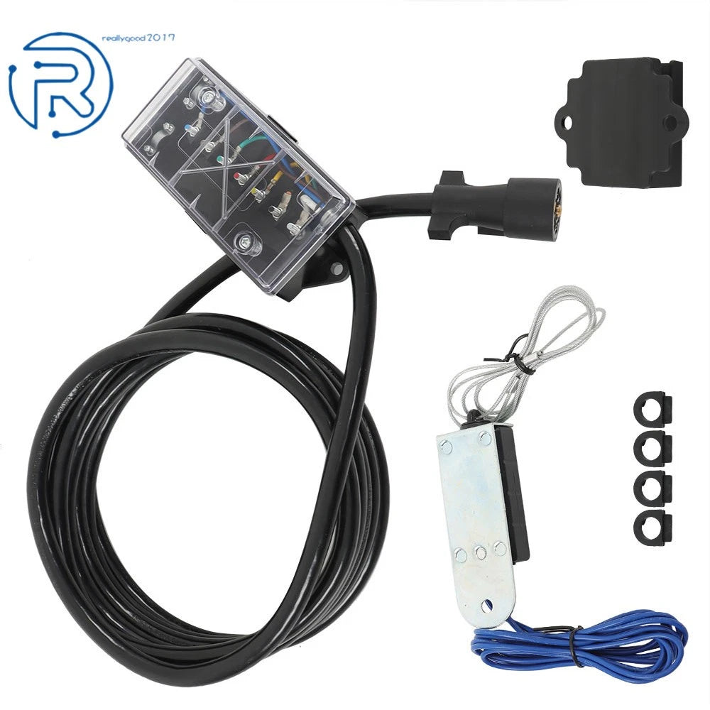7 Way Trailer Cord Plug Wiring Harness Kit for Various Models (8/16FT)
