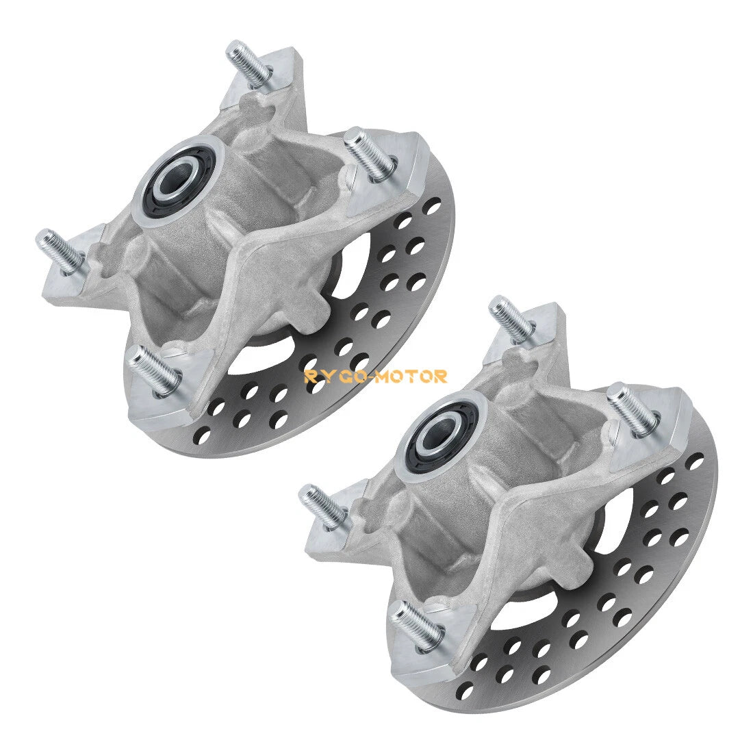2 Front Wheel Hub & Rotor Kit for Yamaha Raptor 660R 700 700R (2001–2014)