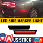 Red Smoked Lens Rear LED Side Marker Lamps for Dodge Challenger (2008–2014)
