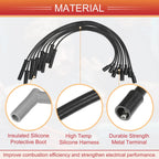 8 Pcs Spark Plug Wire Ignition Coil Cable for Ford F-150 F-250 F-350 (1997–2021)