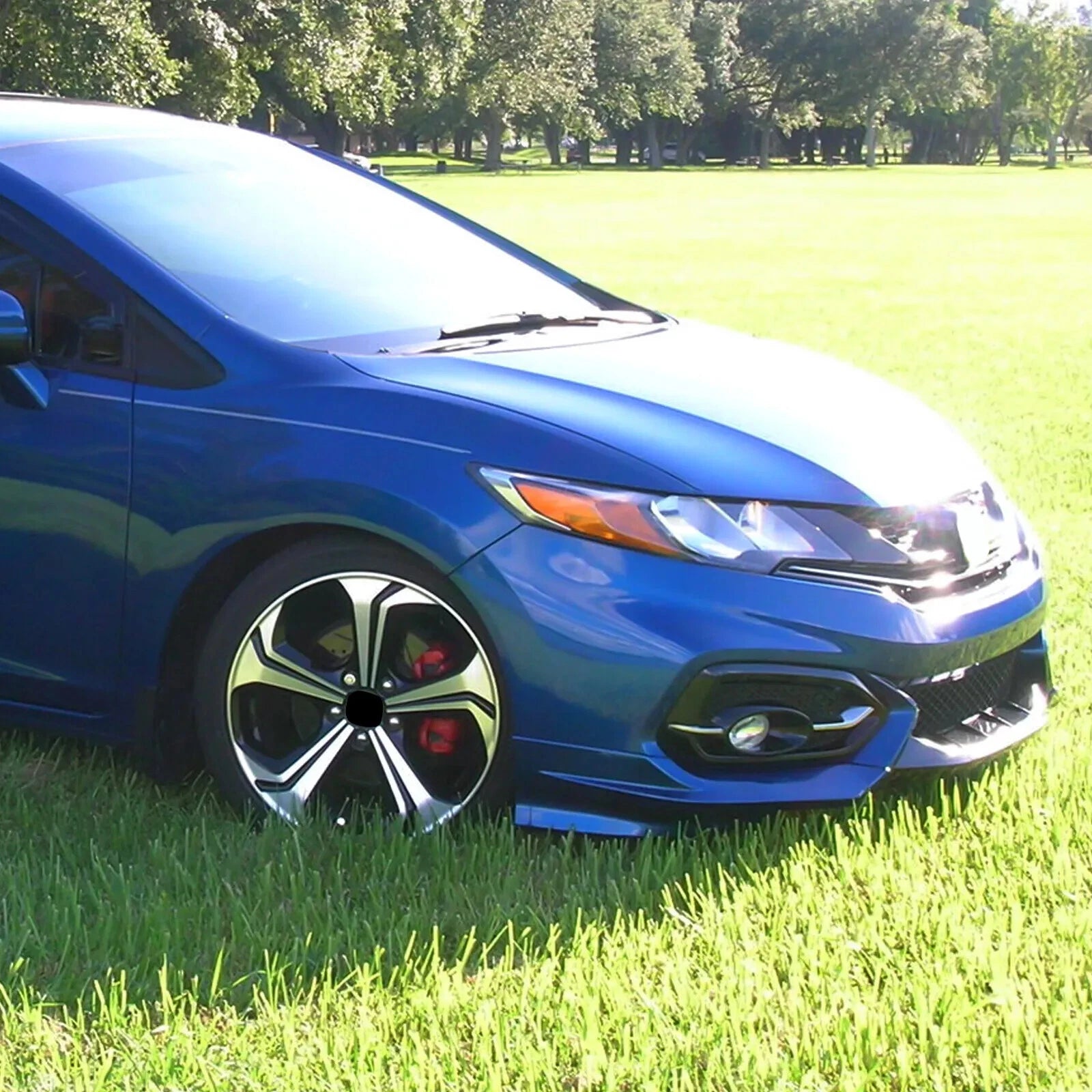 Front Bumper Spoiler Splitter Lip for Honda Civic Coupe (2014–2015) HFP-Style 2pc