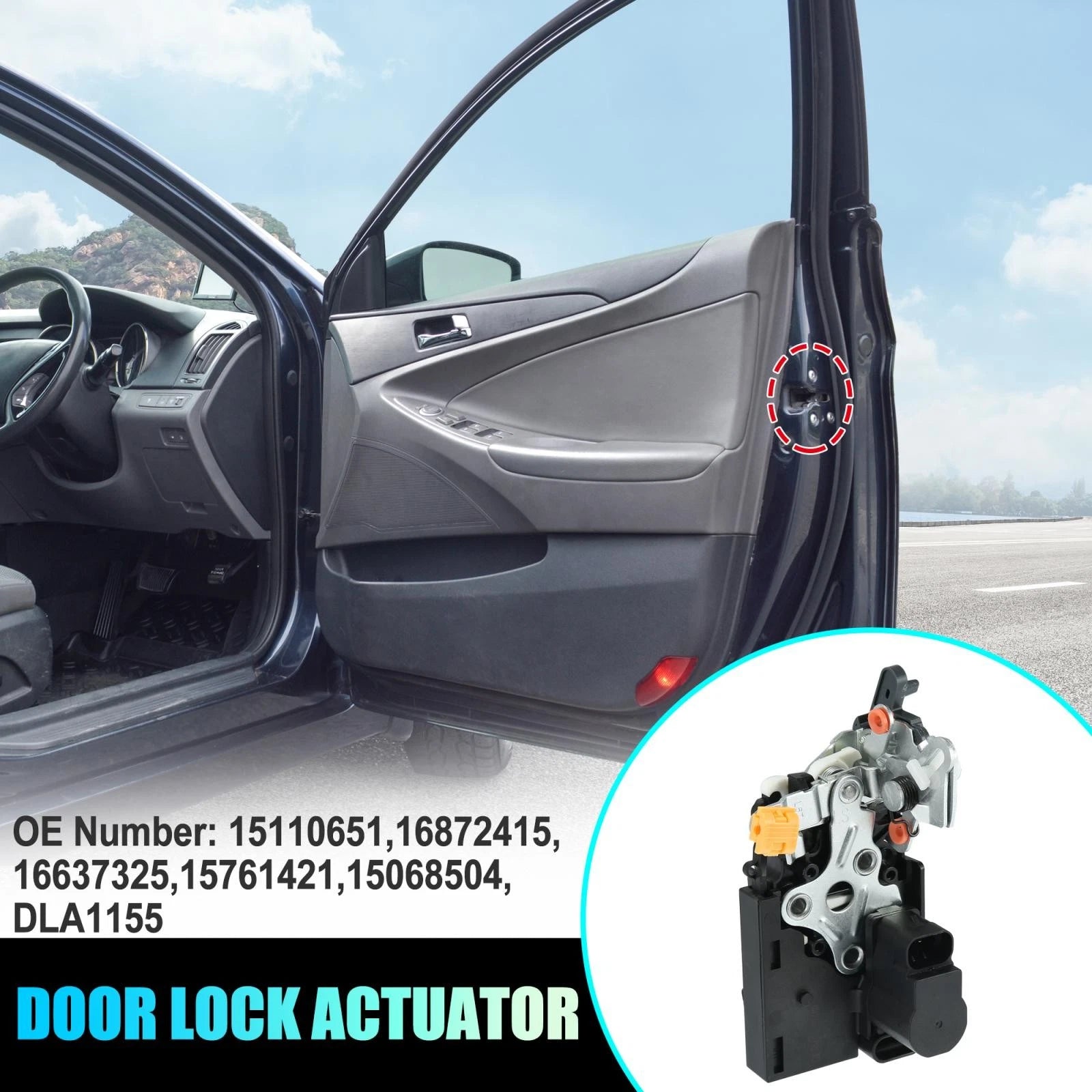 Car Door Lock Latch Actuator for Cadillac Chevy GMC (15110651, 15068504)