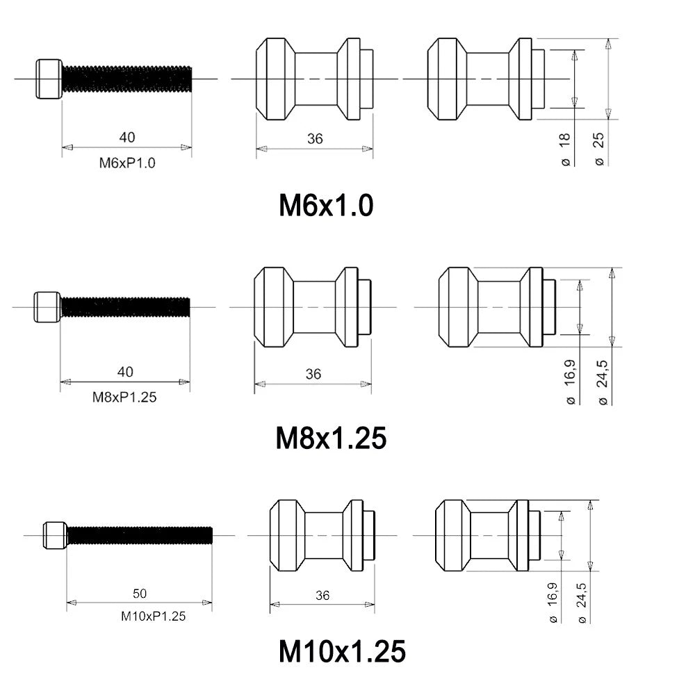 M10 SwingArm Spools Sliders for KTM 690 990 Duke Adventure SM (2008–2019)