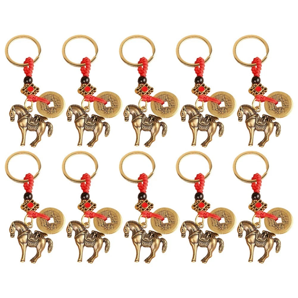 Keychain Pendant for Brass War Horse Sculpture Accessories
