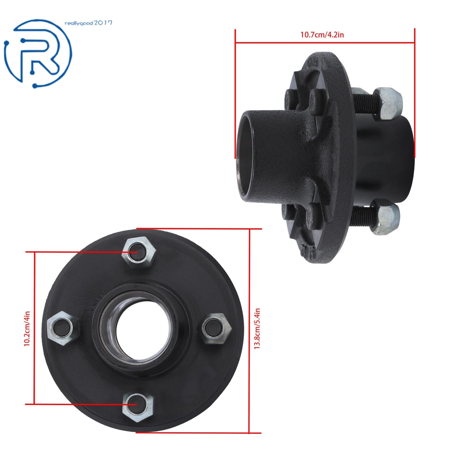 2 Pack Trailer Wheel Hub Bearing Kit for 2000 lbs Spindle (1" or 1-1/16")