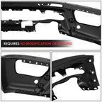Front Bumper Face Bar for Ford Ranger (2019–2024) - Black Steel, Parking Sensor Hole