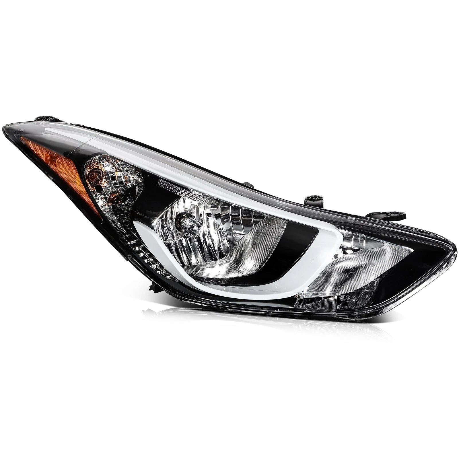 2X Headlight Assembly for Hyundai Elantra (2014–2016) - Black