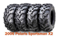 Full Set of 4 ATV Tires 25x8-12 & 25x11-10 for Polaris Sportsman X2 (2006)