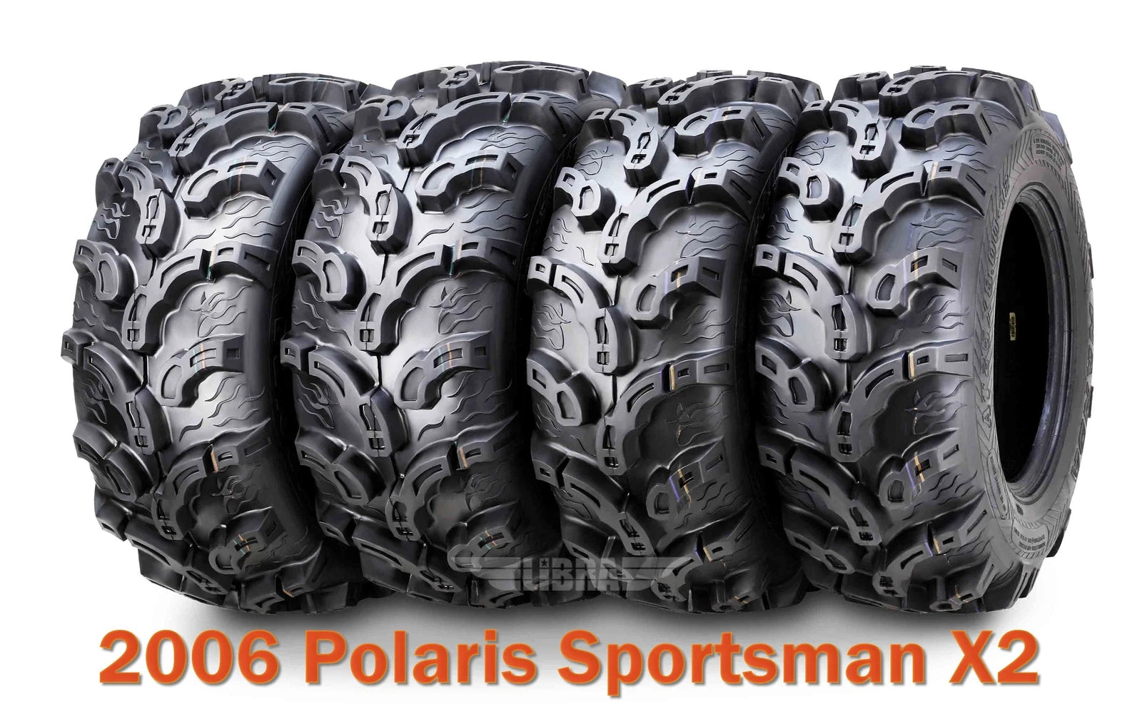 Full Set of 4 ATV Tires 25x8-12 & 25x11-10 for Polaris Sportsman X2 (2006)