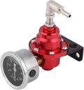 Adjustable Fuel Pressure Regulator Kit with Oil Gauge for Universal Fit (0-160 PSI)