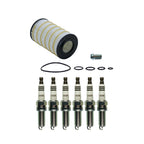 Wix Engine Oil Filter & NGK Spark Plugs Set for X164 ML450 W203 C280 W204 C300