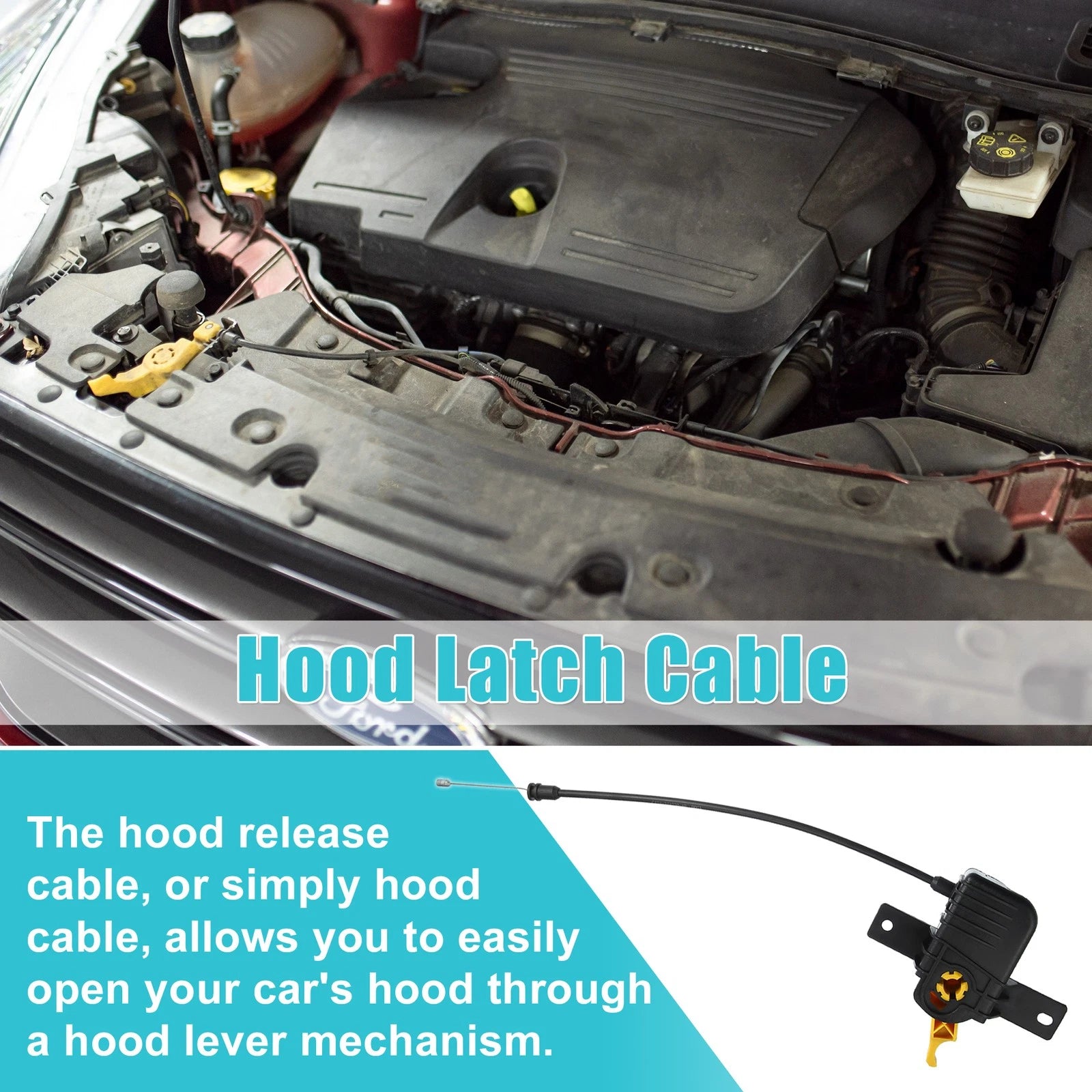 Hood Release Cable for Ford Escape, Lincoln MKC (2013–2019) CJ5Z-16A770-A 912-221