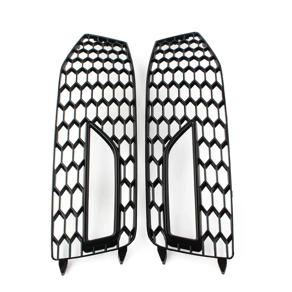 Honeycomb Front Bumper Fog Light Grille Covers for Audi A4 B8.5 (2013-2016)