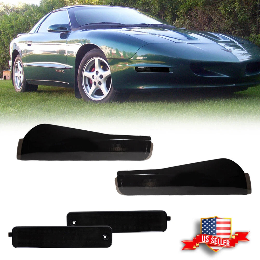 Set of 4 Smoke Bumper Signal and Side Markers for Pontiac Firebird (1993–1997)