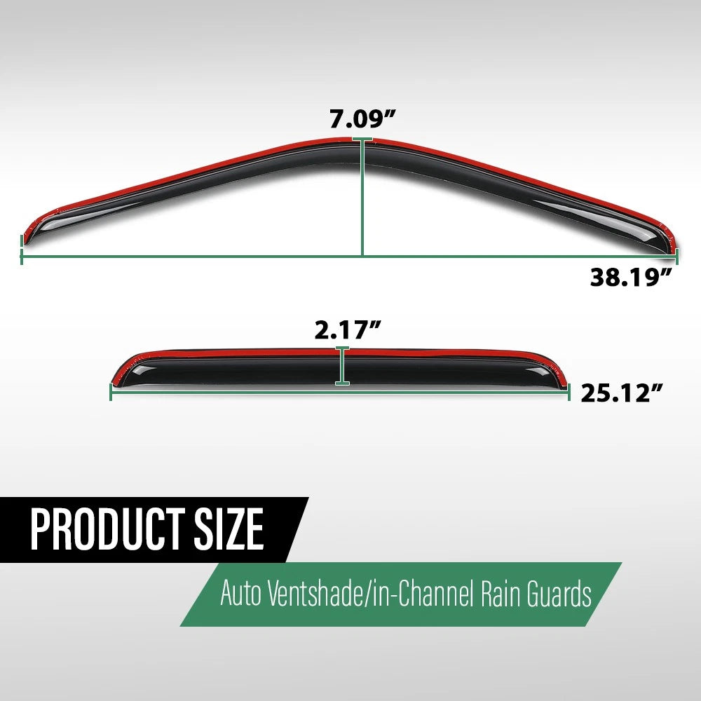 Rain Guards Window Visors for Ford F-250 F-350 Super Crew Cab (1999–2016)