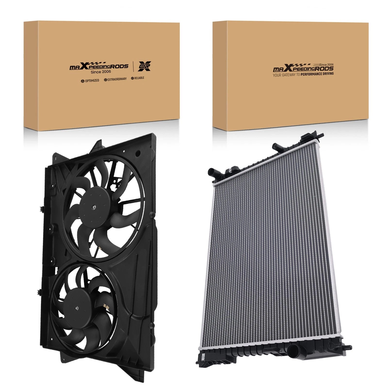 Radiator & Cooling Fan Assembly for Ford Flex, Lincoln MKT V6 (2013–2019)