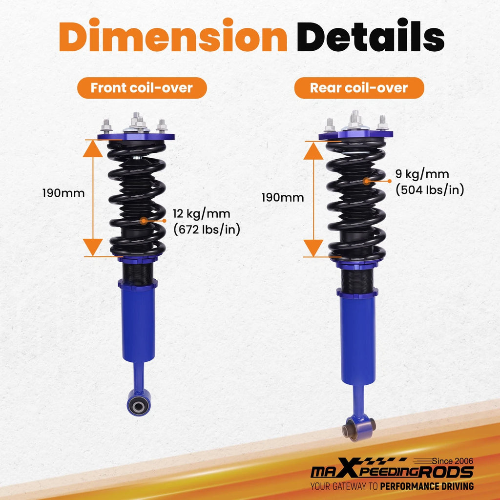 Coilovers Lowering Kit for Lexus IS250 IS350 RWD (2006–2013)