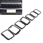 Set of 7 Front Grille Insert Ring Cover Trim for Jeep Grand Cherokee (2017–2021)