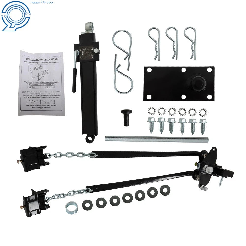 800lb Trailer Weight Distribution Hitch with Sway & Drop Shank for