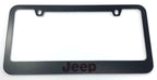 License Plate Frame Black w Red Outline Letters for Jeep Wrangler (2007–2024)