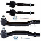 Set of 4 Tie Rod Ends for Honda Accord (1998–2002)