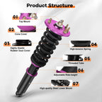 Coilovers for Honda Accord (1998-2002) Adjustable Height Shock Absorber