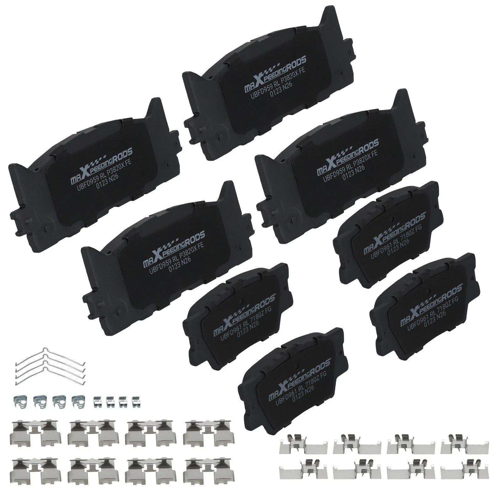 Brake Pads Kit for Lexus ES300h (2013–2018) / ES350 (2007–2018) D1212 D1293