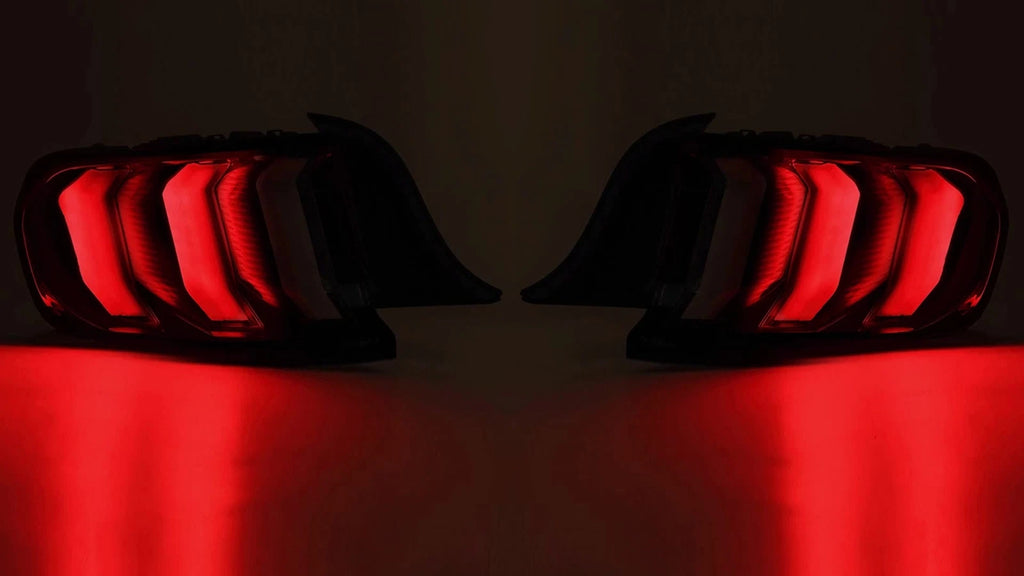 LED Sequential Tail Lights for Ford Mustang (2015-2023) Red Lens