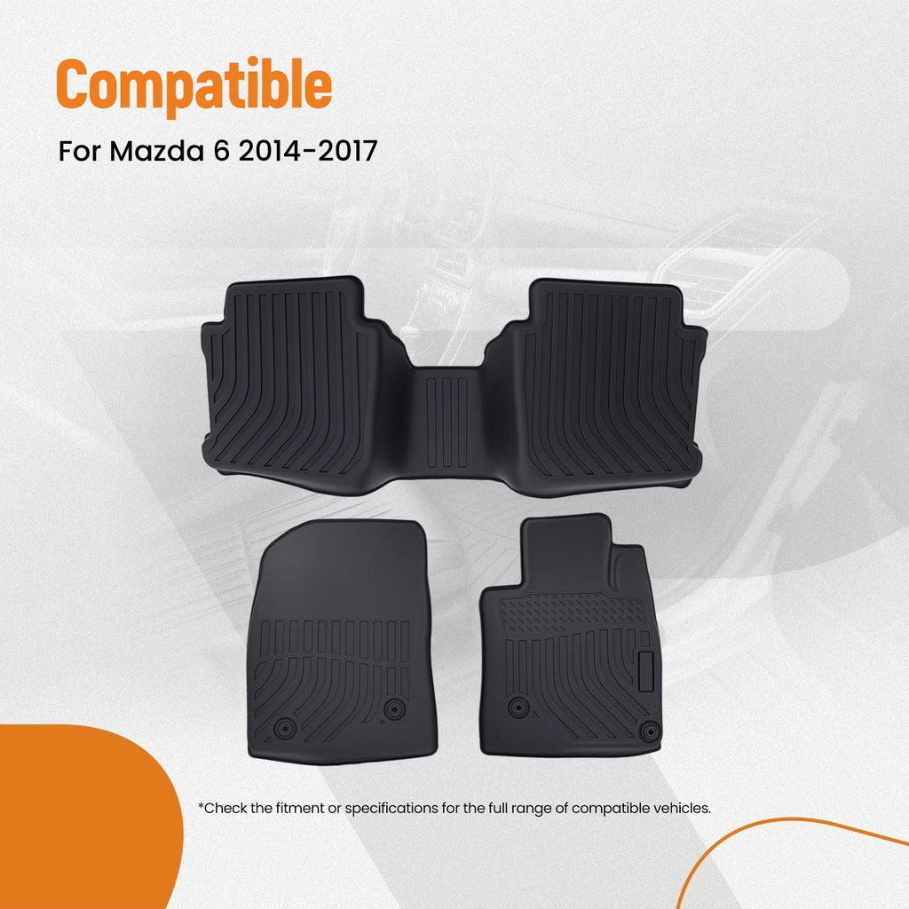 All-Weather Floor Mats for Mazda 6 (2014–2017) TPE Rubber Anti-Slip