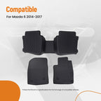 All-Weather Floor Mats for Mazda 6 (2014–2017) TPE Rubber Anti-Slip