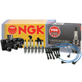 NGK DIS Ignition Coil Wires & 6 V-Power Spark Plugs for Mazda 626 (1998–2002)