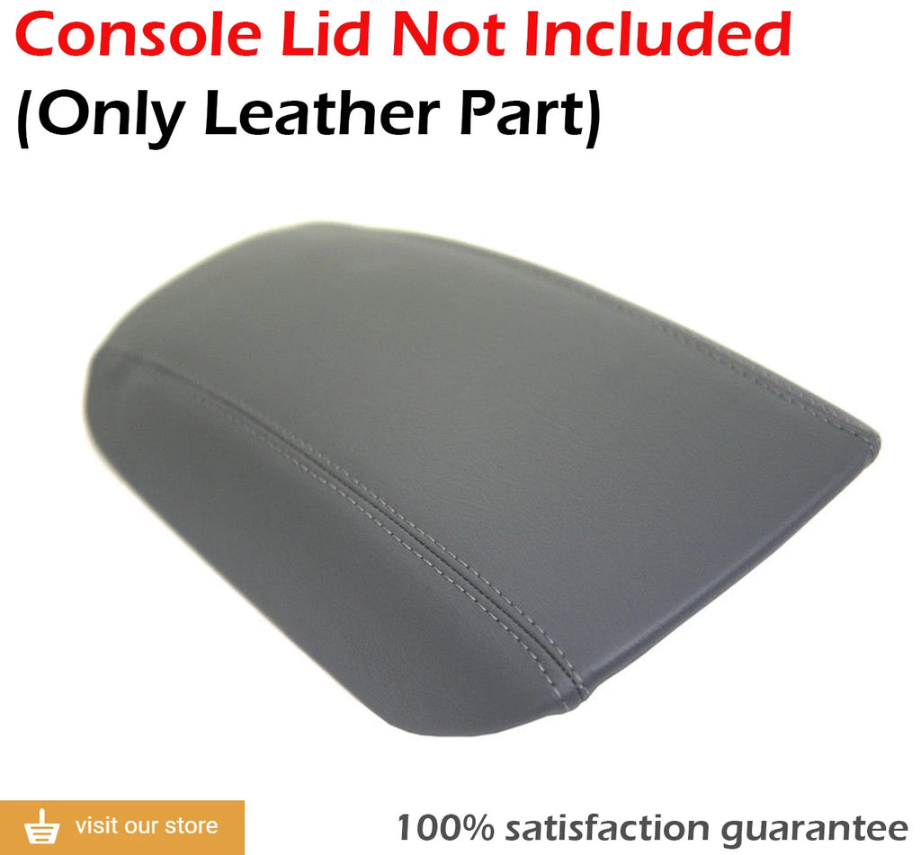 Center Console Armrest Cover for Ford Fusion (2013–2020) Gray Leather Synthetic