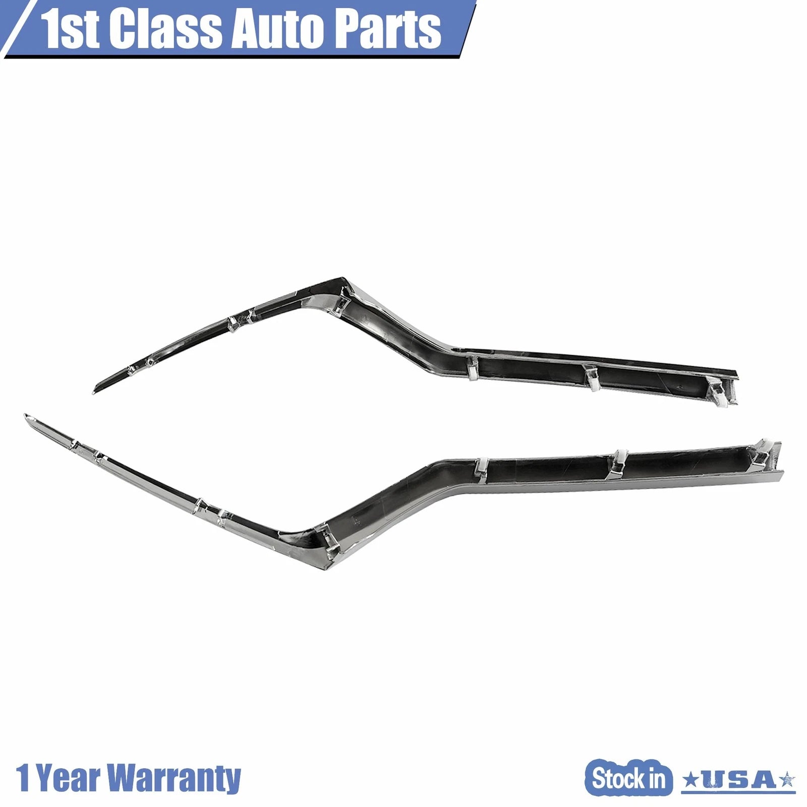 Set of 2 Chrome Grille Mouldings for Honda CR-V (2017-2019)