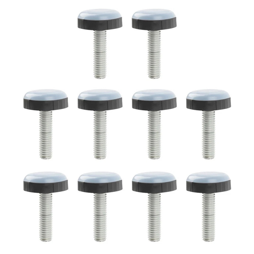 Set of 10 Adjustable M6 Threaded Levelling Feet for Uneven Floors