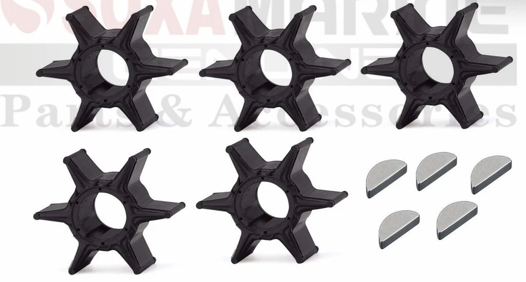 5pcs Water Pump Impellers with Key for Yamaha Outboard Motor (688-44352-03)