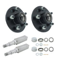 Set of 2 Square Stock 5-Bolt Hub Assemblies for Make Model 