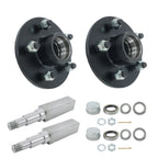 Set of 2 Square Stock 5-Bolt Hub Assemblies for Make Model 