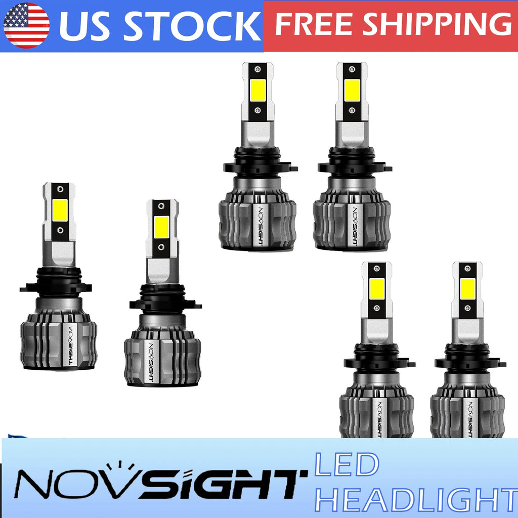 Set of 2 9005 H11 LED Headlight Kit Fog Light Bulbs 6500K for