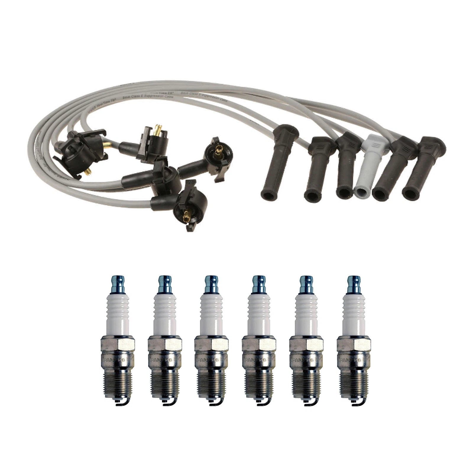 Denso 8mm Wire Set & 6 U-Groove Spark Plugs Kit for Mazda B4000 (1994–2004)