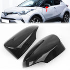 Carbon Fiber Style Side Mirror Cover Caps for Toyota CHR (2016–2018)