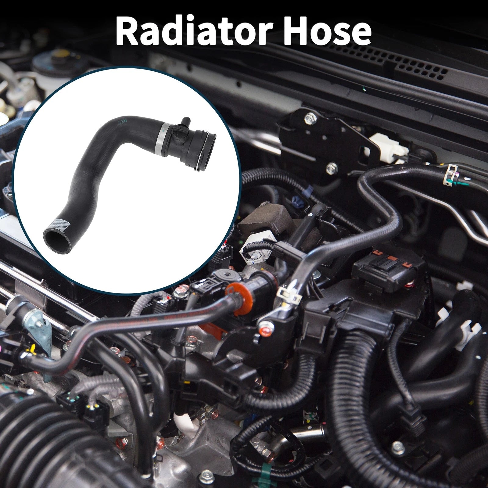 Radiator Hose Downpipe for Audi C6 3.0T (2005–2008) 4F0121055E Rubber Black 1Pc