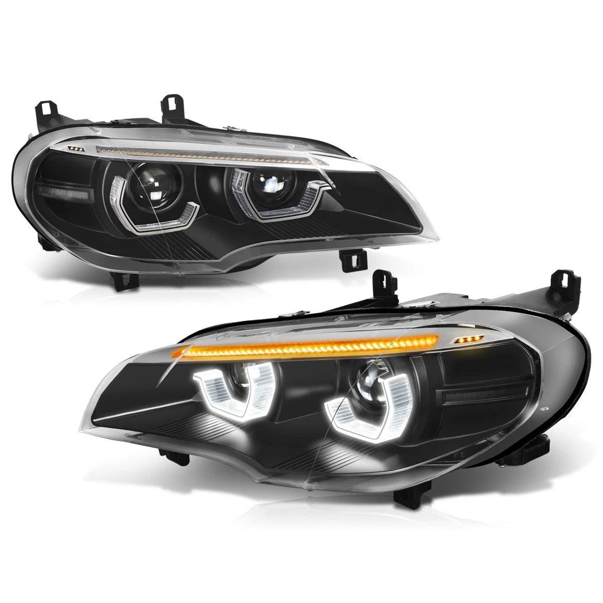 Projector Headlights w/LED for BMW X5 (2007–2010)