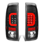 Red LED C-Bar Tail Brake Light Lamps for Ford Super Duty F150 (1999–2007)
