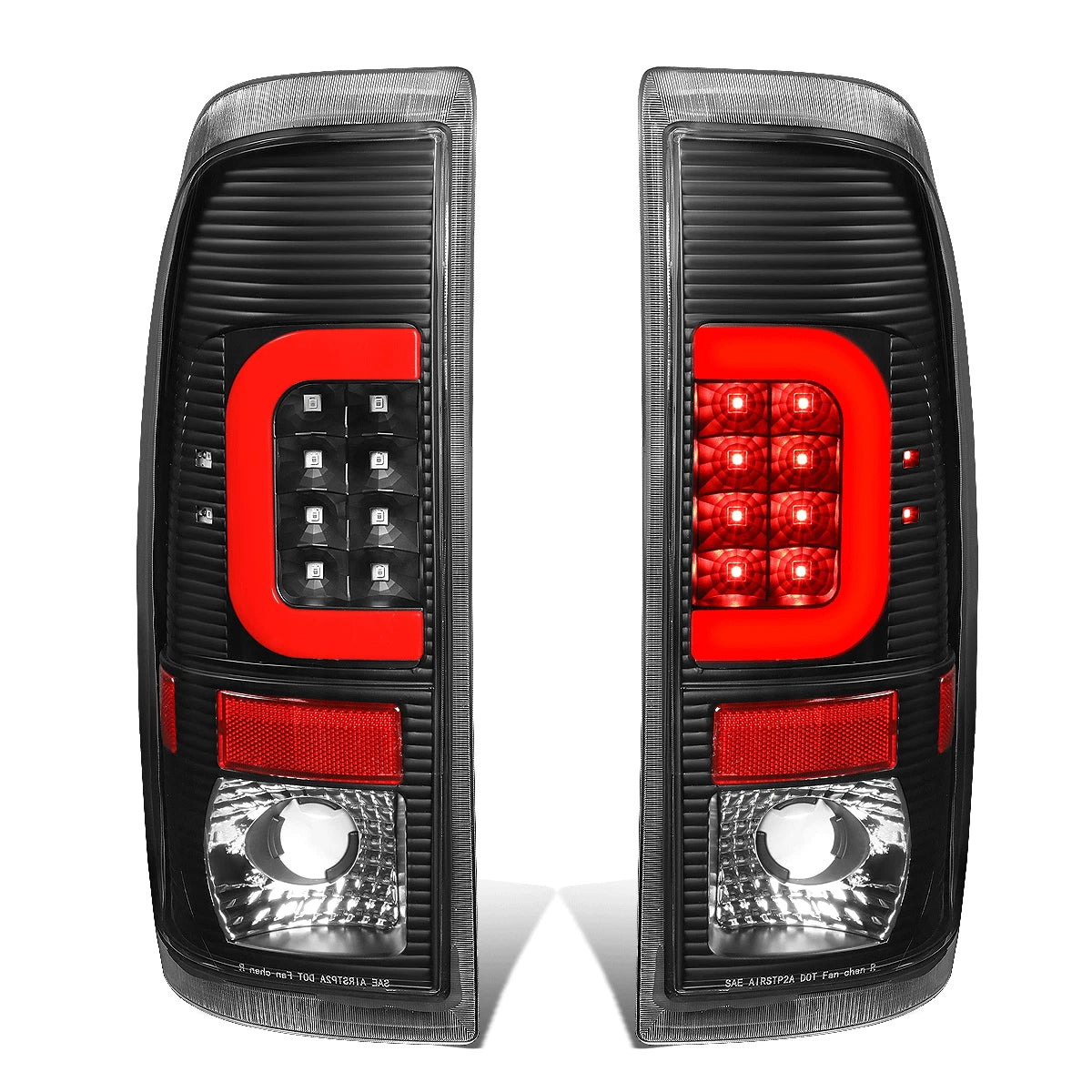 Red LED C-Bar Tail Brake Light Lamps for Ford Super Duty F150 (1999–2007)