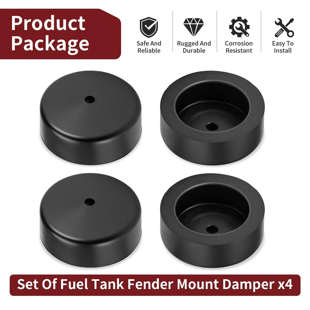 4x Tank Mount Damper for Yamaha YGS1 RD125 RS100 DT100 MX100 MX80 (1970–1990)