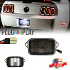 Set of 2 LED License Plate Light Housing for Ford Mustang (2005–2009)