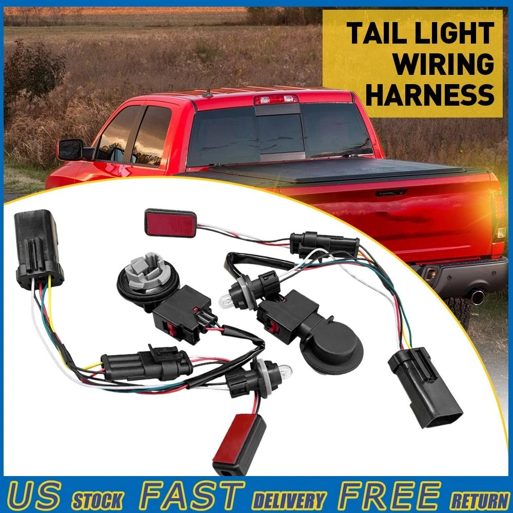 Tail Lights Wiring Harness Set of 2 for RAM 1500 2500 3500 (2013–2023)