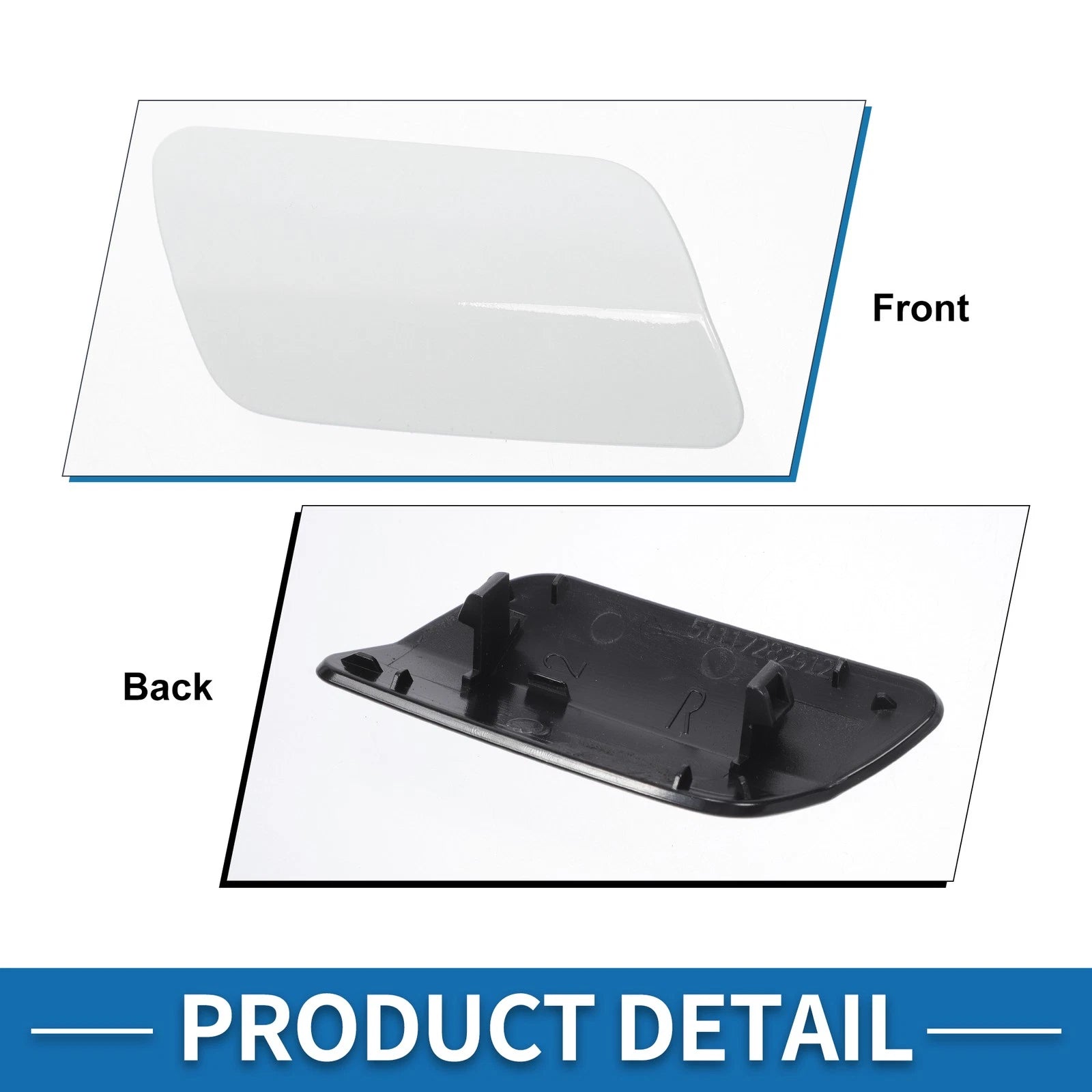 Bumper Headlight Washer Nozzle Cover Cap for BMW 640i (2012–2017)