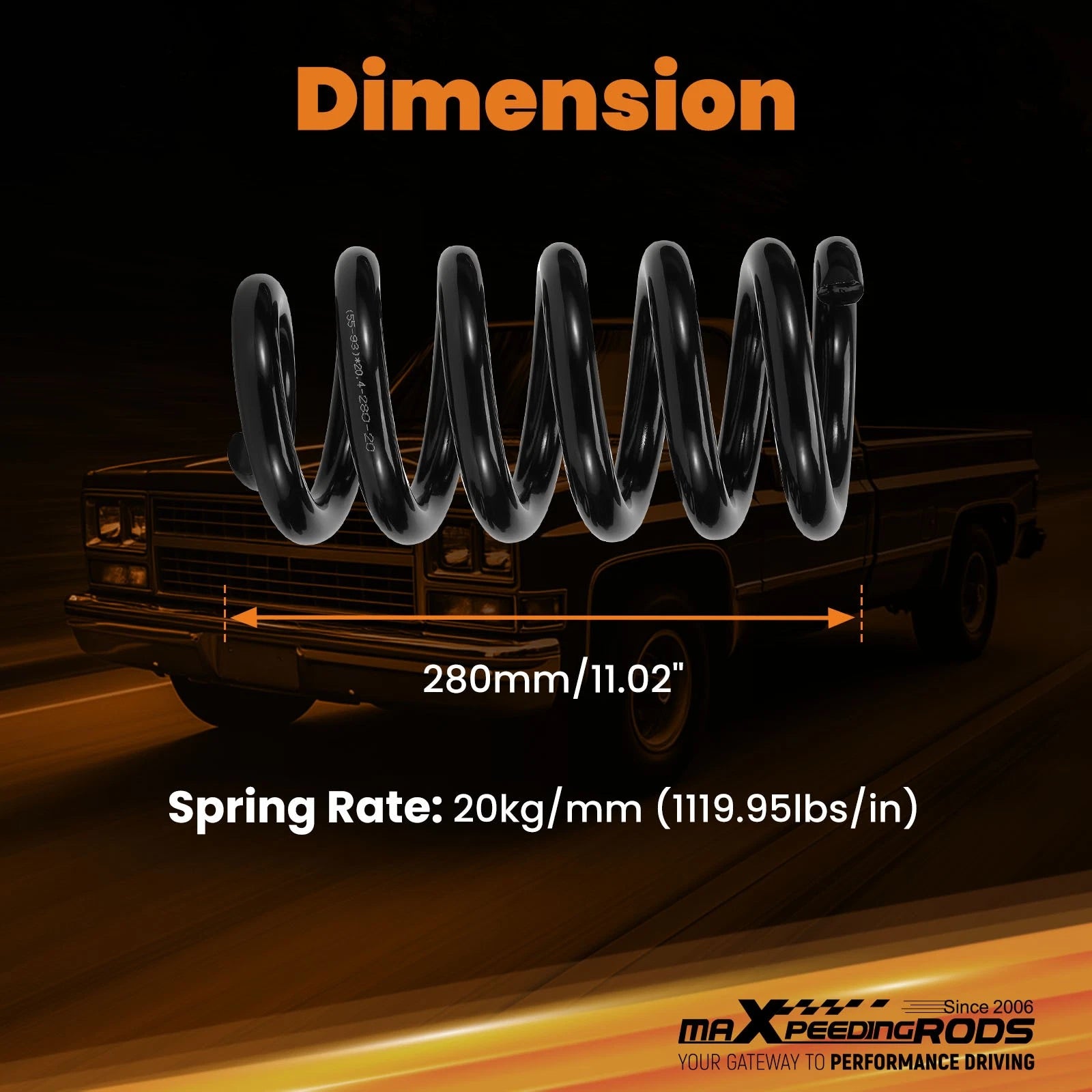 Set of 2 Drop Spindles & Springs for Chevrolet Silverado C10 GMC Sierra 2WD (1973–1987)